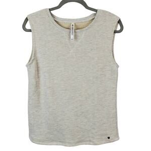 Fabletics Women's Anne Top Le Muscle T-Shirt Size S Gray Sleeveless Workout Top